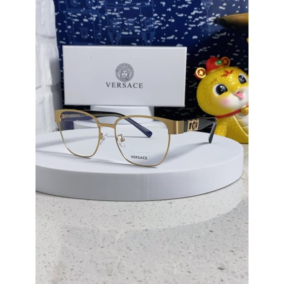 Versace Gold-Tone Square Optical Glasses with Medusa Temples
